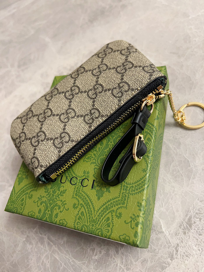 グッチ GGエンブレム キーケース 819113 FAD6L 9741 ベージュ&ブラック gucci キーケース アウトレット 価格 - 画像 (6)