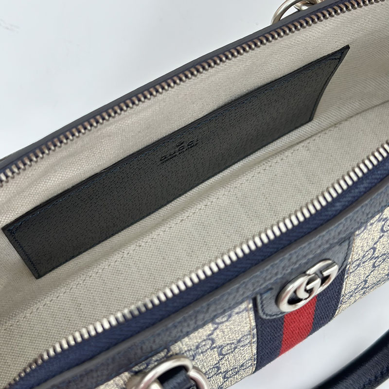 グッチ バッグ 未使用品 GUCCI レディース オフィディア スモール トップハンドルバッグ 795249 96IWG 4076 ベージュ/ブルー ハンドバッグ レディース 本革 - 画像 (2)