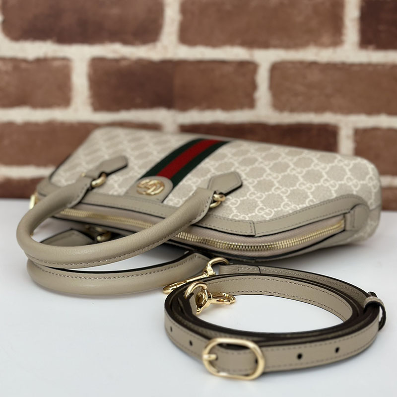 グッチ バッグ 未使用品 GUCCI レディース オフィディア スモール トップハンドルバッグ 795249 96IWG 9682 ベージュ ハンドバッグ レディース 本革 - 画像 (4)