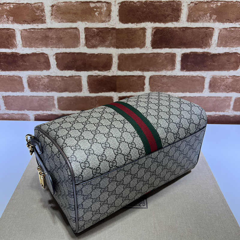グッチ バッグ 未使用品 GUCCI オフィディア ミディアム トップハンドルバッグ 772065 96IWG 8745 ベージュ/ブラウン 旅行バッグ メンズ 3泊 - 画像 (7)