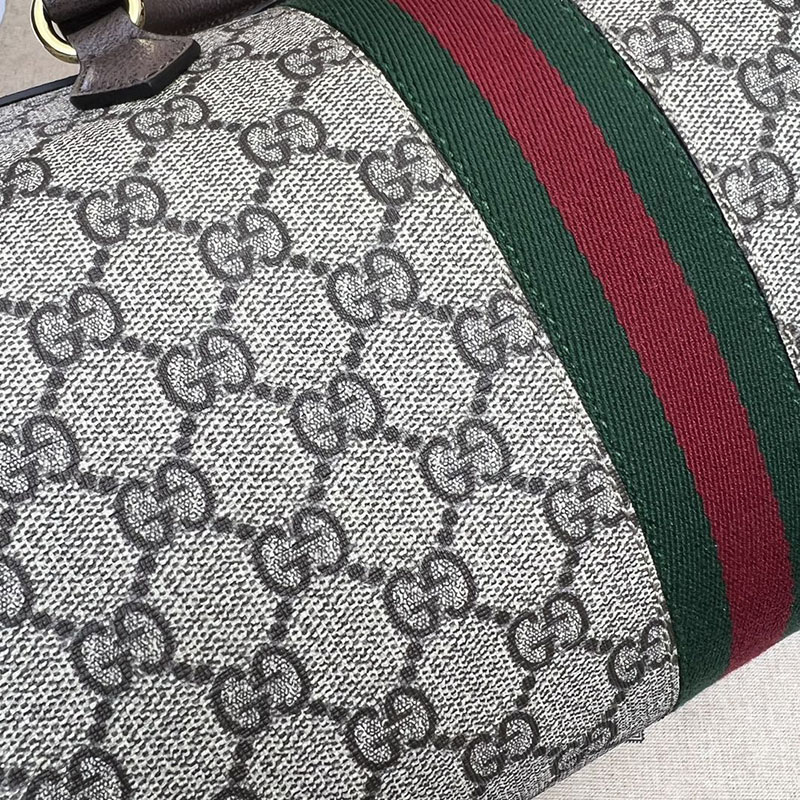 グッチ バッグ 未使用品 GUCCI オフィディア ミディアム トップハンドルバッグ 772065 96IWG 8745 ベージュ/ブラウン 旅行バッグ メンズ 3泊 - 画像 (5)