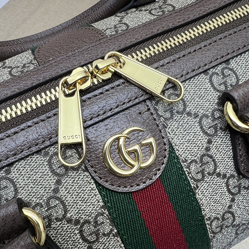 グッチ バッグ 未使用品 GUCCI オフィディア ミディアム トップハンドルバッグ 772065 96IWG 8745 ベージュ/ブラウン 旅行バッグ メンズ 3泊 - 画像 (3)