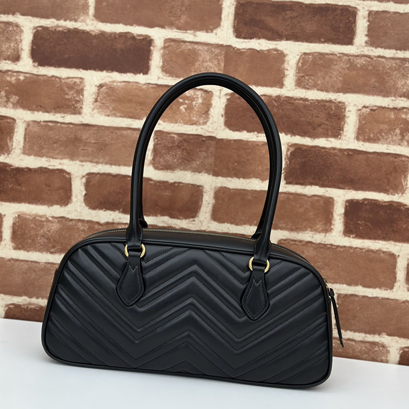 グッチ バッグ 未使用品 GUCCI GGマーモント ミディアム トップハンドルバッグ 795218 AABZB 1000 ブラック 2泊旅行 バッグ レディース 軽い おしゃれ - 画像 (8)