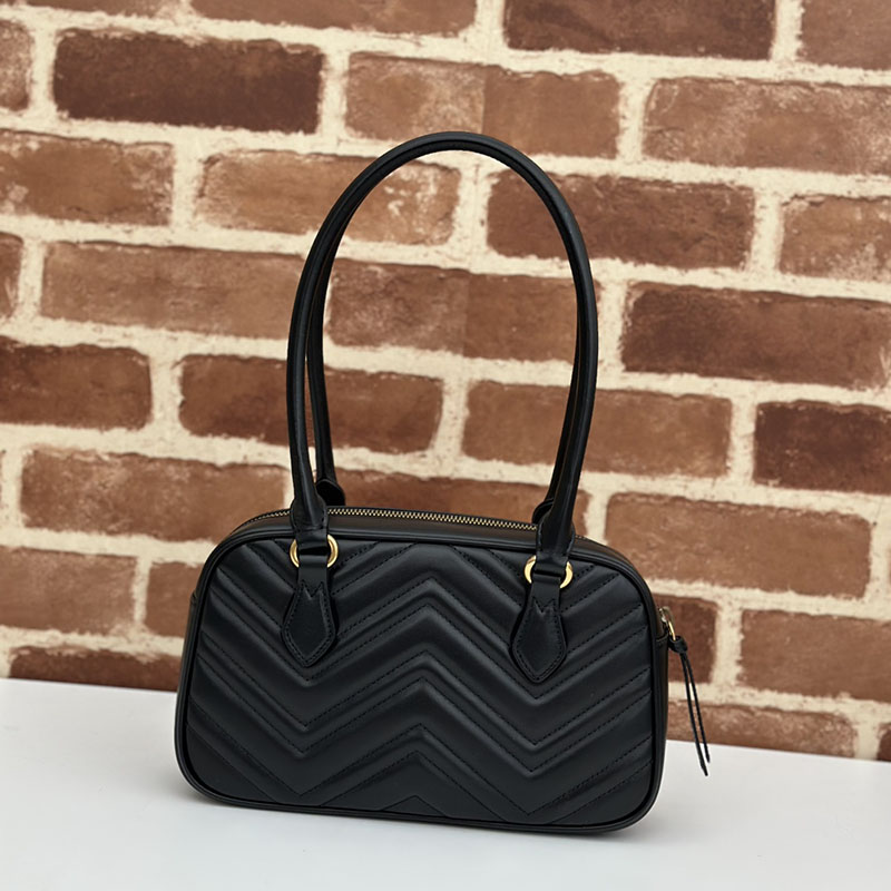 グッチ バッグ 未使用品 GUCCI GGマーモント スモールトップハンドルバッグ 795199 AABZB 1000 ブラック 一泊旅行 バッグ レディース 人気 - 画像 (8)