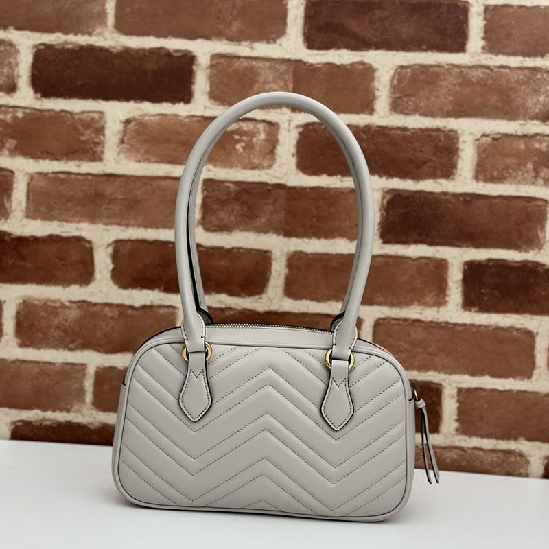 グッチ バッグ 未使用品 GUCCI GGマーモント スモールトップハンドルバッグ 795199 AABZB 1440 ライトグレー 一泊旅行 バッグ レディース 人気 - 画像 (9)