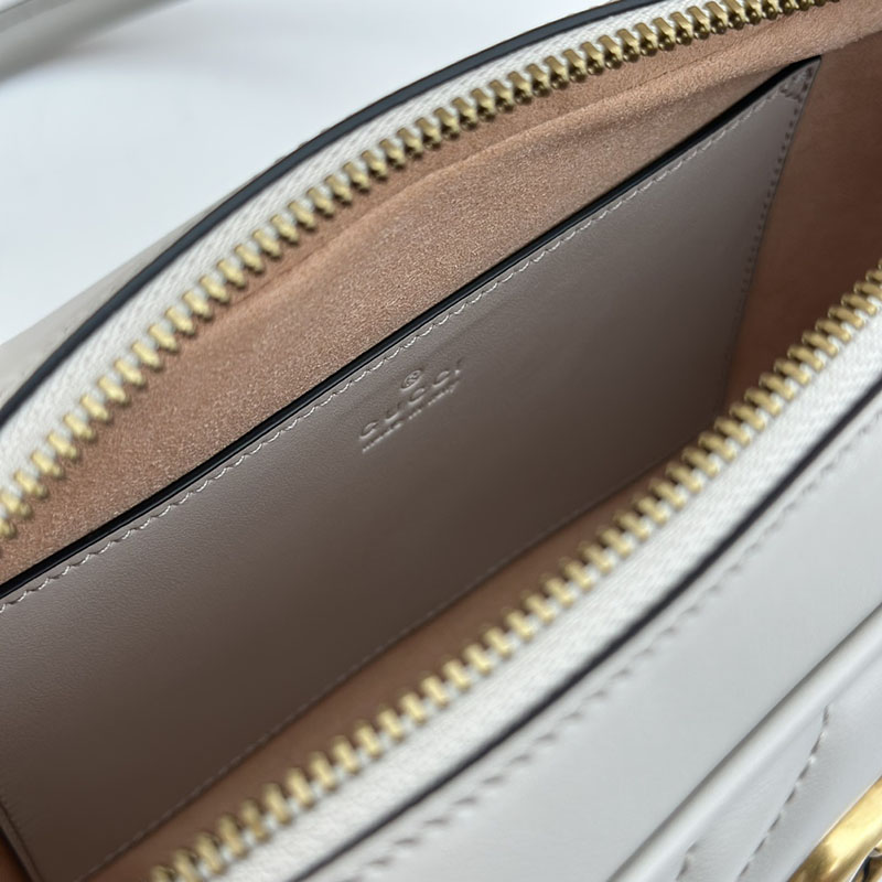 グッチ バッグ 未使用品 GUCCI GGマーモント スモールトップハンドルバッグ 795199 AABZB 1440 ライトグレー 一泊旅行 バッグ レディース 人気 - 画像 (2)
