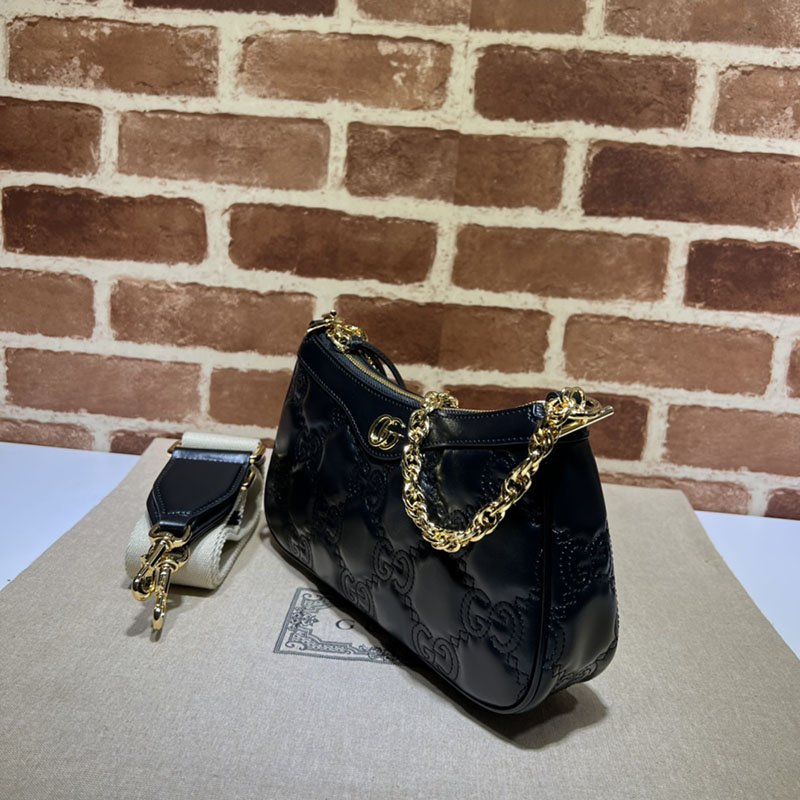 グッチ バッグ 未使用品 GUCCI レディース GGマトラッセ レザー ハンドバッグ 735049 UM8HG 1046 ブラック ハンドバッグ レディース 本革 - 画像 (9)