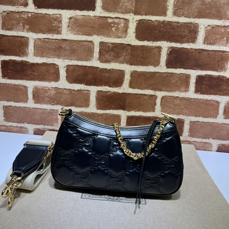 グッチ バッグ 未使用品 GUCCI レディース GGマトラッセ レザー ハンドバッグ 735049 UM8HG 1046 ブラック ハンドバッグ レディース 本革 - 画像 (8)