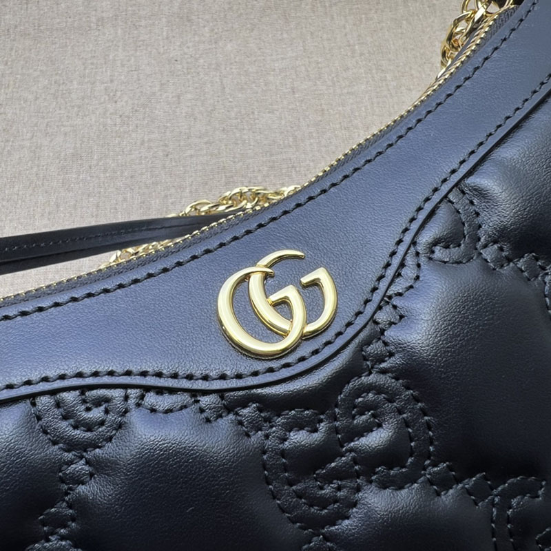 グッチ バッグ 未使用品 GUCCI レディース GGマトラッセ レザー ハンドバッグ 735049 UM8HG 1046 ブラック ハンドバッグ レディース 本革 - 画像 (6)