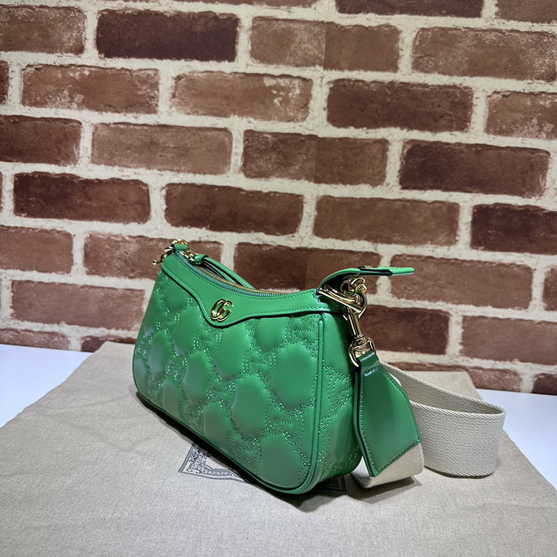 グッチ バッグ 未使用品 GUCCI レディース GGマトラッセ レザー ハンドバッグ 735049 UM8HG 3404 グリーン ハンドバッグ レディース 本革 - 画像 (9)
