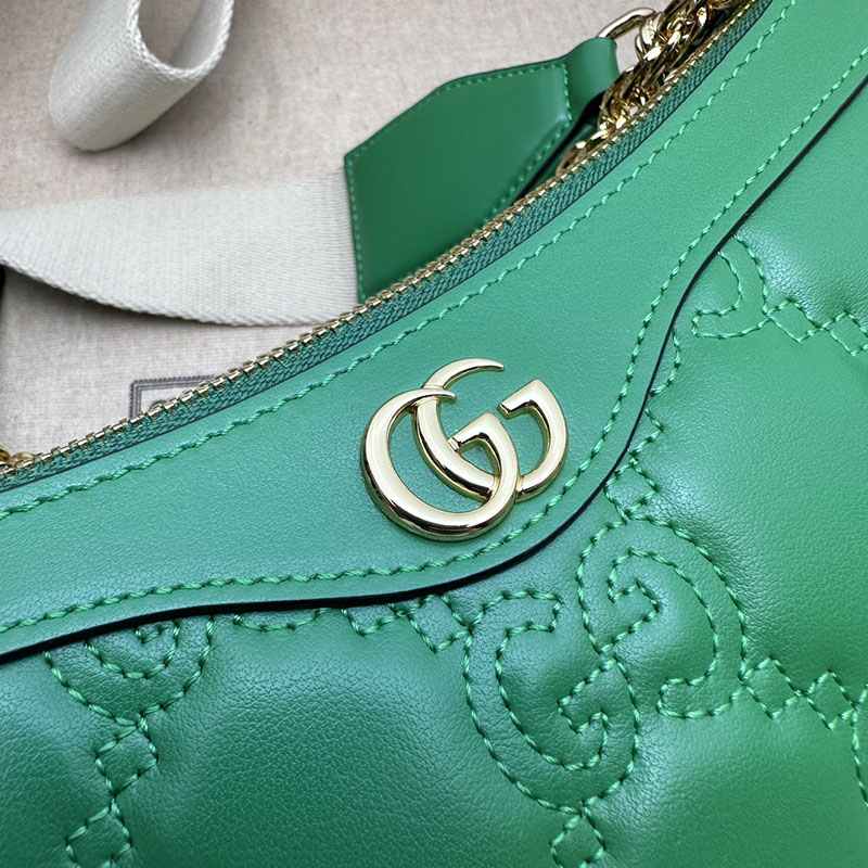 グッチ バッグ 未使用品 GUCCI レディース GGマトラッセ レザー ハンドバッグ 735049 UM8HG 3404 グリーン ハンドバッグ レディース 本革 - 画像 (6)