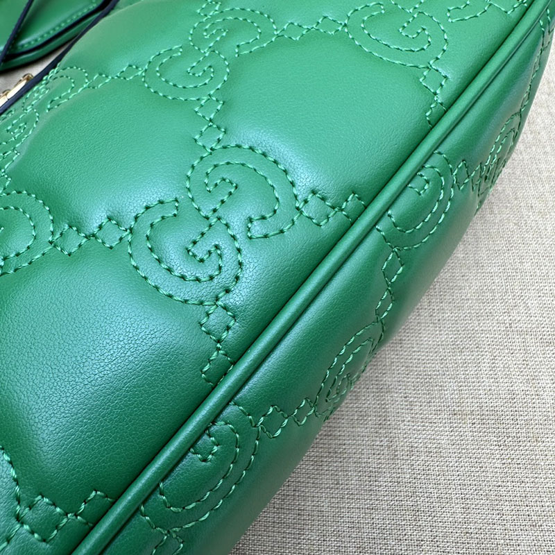 グッチ バッグ 未使用品 GUCCI レディース GGマトラッセ レザー ハンドバッグ 735049 UM8HG 3404 グリーン ハンドバッグ レディース 本革 - 画像 (5)