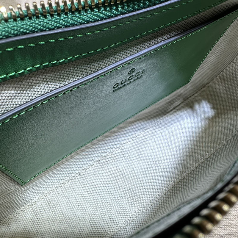 グッチ バッグ 未使用品 GUCCI レディース GGマトラッセ レザー ハンドバッグ 735049 UM8HG 3404 グリーン ハンドバッグ レディース 本革 - 画像 (2)