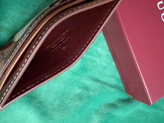 グッチ パンダ ディテール付き バイカラー GG カードケース 818769 FAEC8 8577 ベージュ&ダークブラウン カードケース レディース 薄型 人気 - 画像 (7)