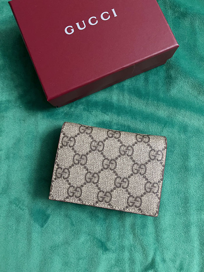 グッチ ドッグ ディテール GG ミニウォレット 818767 FAEEQ 8561 ベージュ&ダークブラウン グッチ 財布 二つ折り安い - 画像 (9)