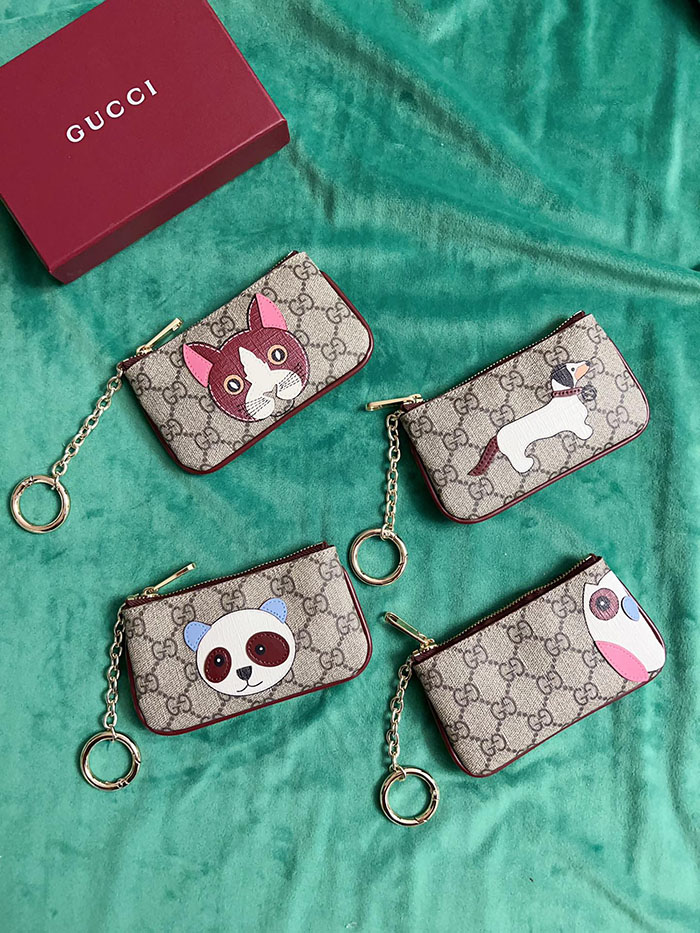 グッチ ドッグ ディテール GG キーケース 818768 FAEEN 8574 ベージュ&マルチカラー グッチ 小物 プレゼント レディース - 画像 (3)