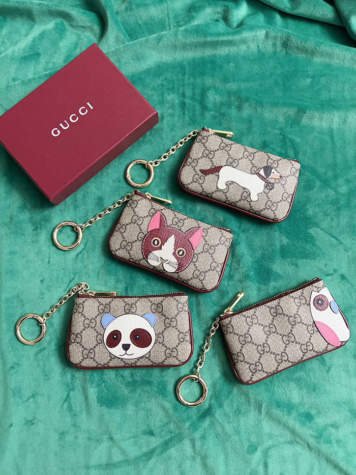 グッチ ドッグ ディテール GG キーケース 818768 FAEEQ 8561 ベージュ&マルチカラー グッチ 小物 プレゼント レディース - 画像 (3)