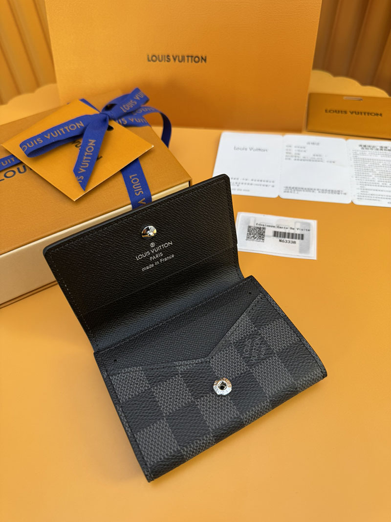 安い ルイヴィトン カードケース アンヴェロップ・カルト ドゥ ヴィジット N63338 RFID ブラック ヴィトン カードケース 財布代わり - 画像 (5)