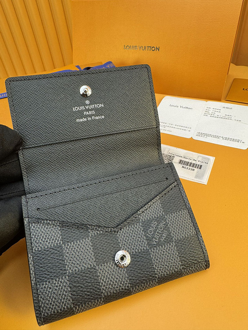 安い ルイヴィトン カードケース アンヴェロップ・カルト ドゥ ヴィジット N63338 RFID ブラック ヴィトン カードケース 財布代わり - 画像 (4)