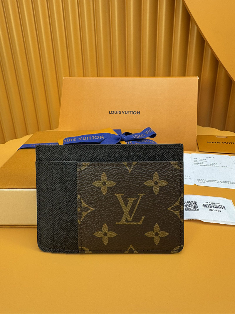 安い ルイヴィトン カードケース ポルト カルト・LV サイドアップ M81462 RFID ブラック/ブラウン ヴィトン カードケース 人気 - 画像 (5)