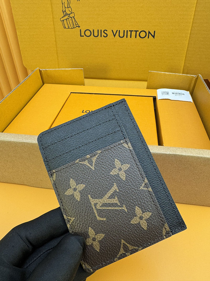 安い ルイヴィトン カードケース ポルト カルト・LV サイドアップ M81462 RFID ブラック/ブラウン ヴィトン カードケース 人気 - 画像 (4)