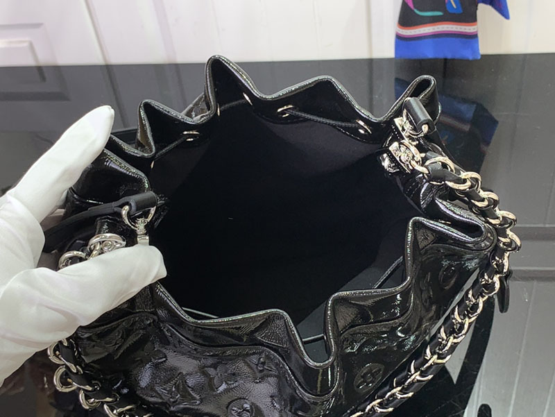 ルイヴィトン ノエ トランク ブラック M13484 ラムレザー シルバー金具 ルイヴィトン バケツ 定価 - 画像 (3)