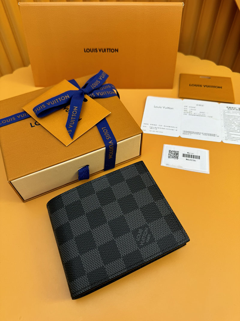 並行輸入品 ルイヴィトン ポルトフォイユ・マルコ NM N63336 RFID ダミエ ブラック 財布 メンズ 二つ折り 小銭入れあり - 画像 (8)