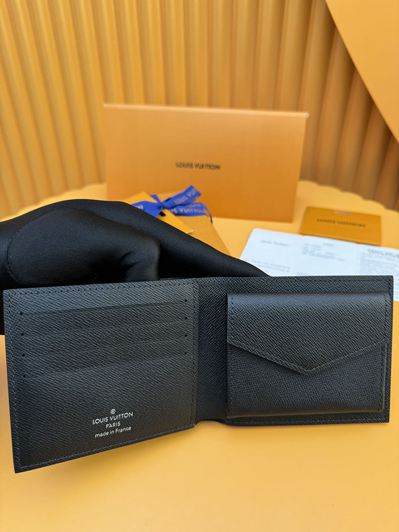 並行輸入品 ルイヴィトン ポルトフォイユ・マルコ NM N63336 RFID ダミエ ブラック 財布 メンズ 二つ折り 小銭入れあり - 画像 (5)