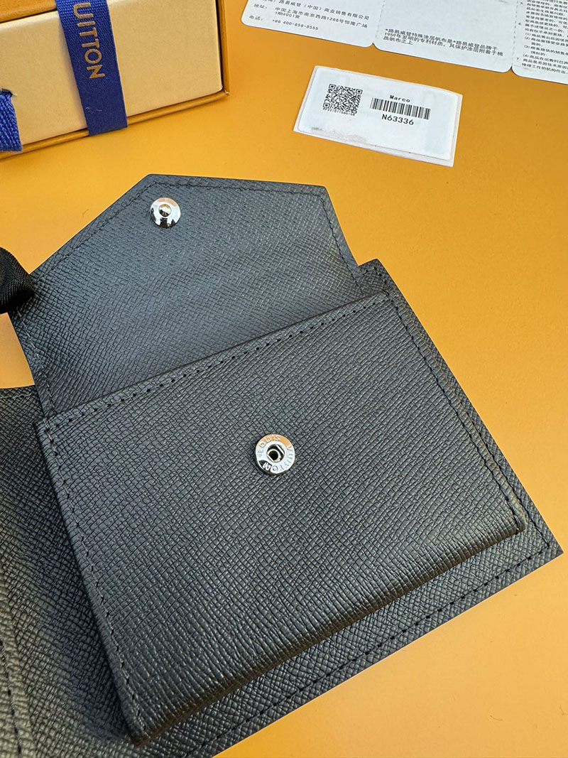 並行輸入品 ルイヴィトン ポルトフォイユ・マルコ NM N63336 RFID ダミエ ブラック 財布 メンズ 二つ折り 小銭入れあり - 画像 (3)