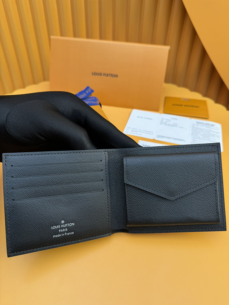 並行輸入品 ルイヴィトン ポルトフォイユ・マルコ NM M62545 RFID モノグラム ブラック 財布 メンズ 二つ折り 小銭入れあり - 画像 (5)