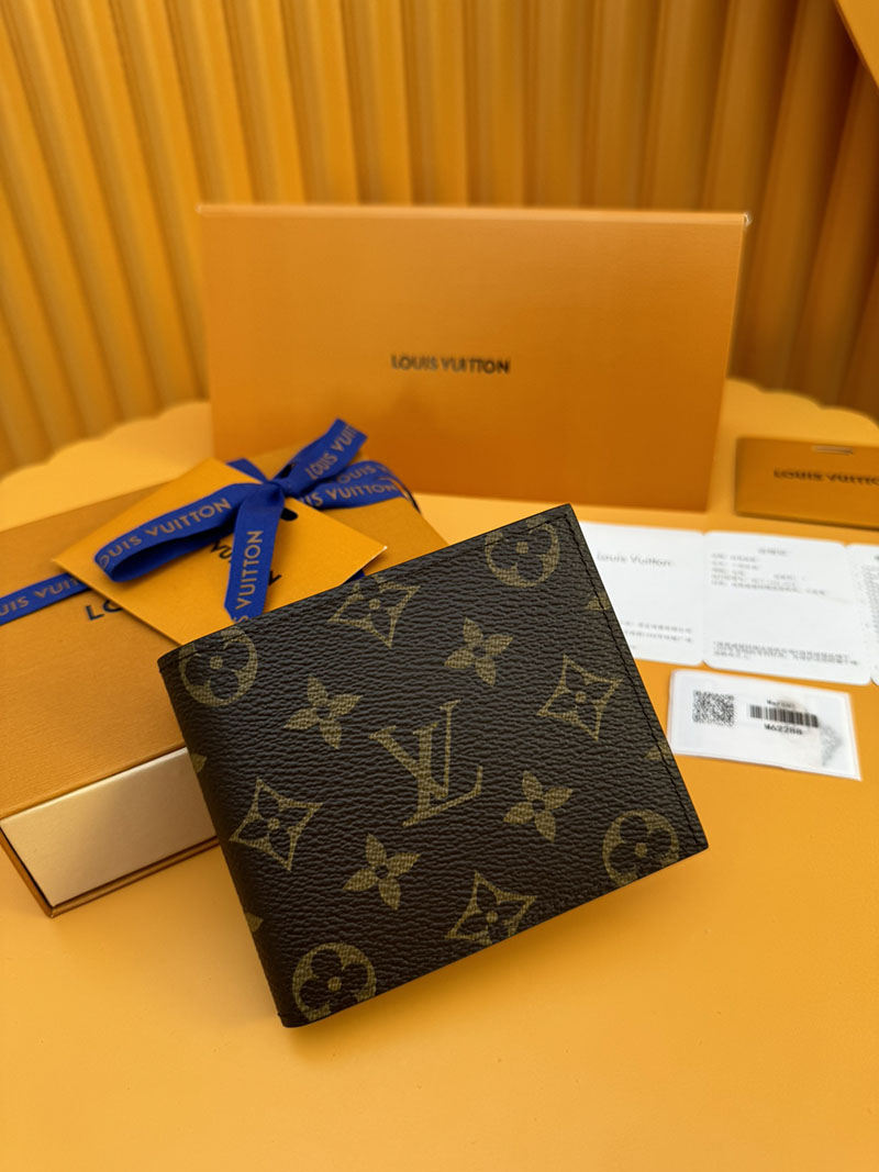 並行輸入品 ルイヴィトン ポルトフォイユ・マルコ NM M62288 RFID モノグラム ブラウン 財布 メンズ 二つ折り 小銭入れあり - 画像 (9)