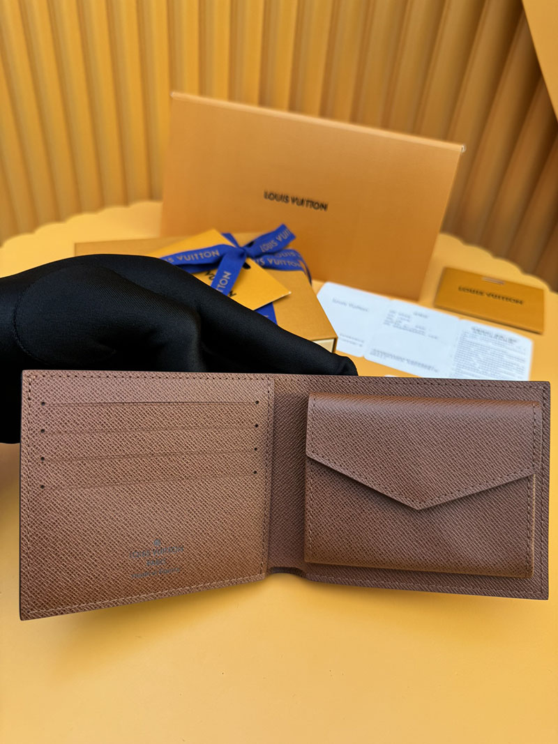 並行輸入品 ルイヴィトン ポルトフォイユ・マルコ NM M62288 RFID モノグラム ブラウン 財布 メンズ 二つ折り 小銭入れあり - 画像 (6)