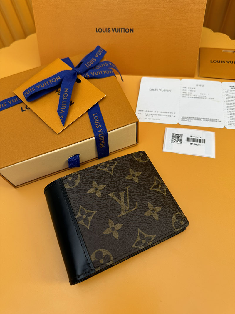 並行輸入品 ルイヴィトン ポルトフォイユ・ミュルティプル M69408 RFID モノグラム ブラウン/ブラック 財布 メンズ 二つ折り 小銭入れあり - 画像 (8)