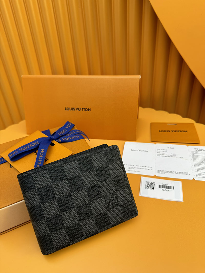 並行輸入品 ルイヴィトン ポルトフォイユ・ミュルティプル N62663 RFID ダミエ ブラック 財布 メンズ 二つ折り 小銭入れあり - 画像 (9)
