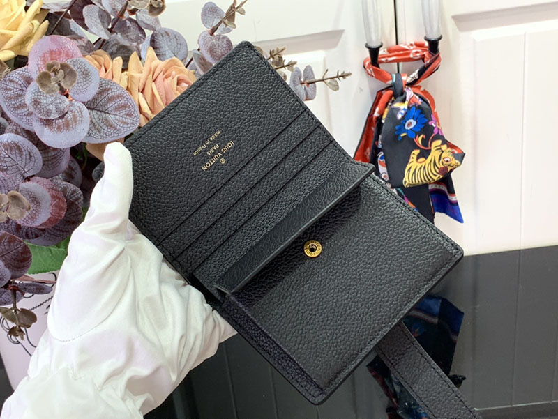 ルイヴィトン ポルトフォイユ・ロウキー・コンパクト ブラック M12408 カーフレザー ゴールド金具 ルイヴィトン 財布 二つ折り新品 - 画像 (3)