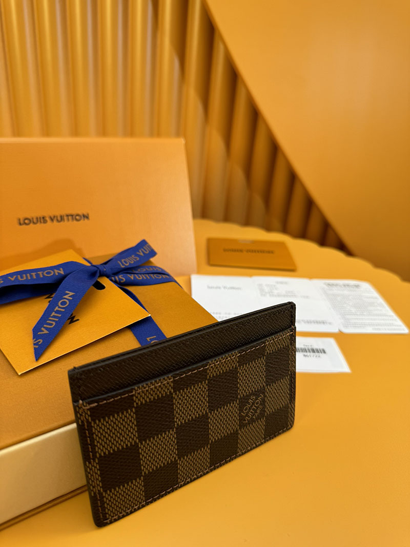 並行輸入品 ルイヴィトン カードケース ポルト カルト・サーンプル N61722 RFID ダミエ ブラウン lv カードケース 薄型 人気 - 画像 (9)