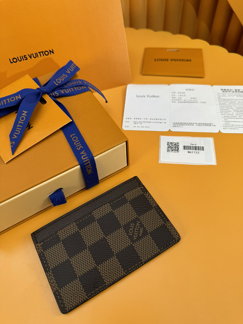 並行輸入品 ルイヴィトン カードケース ポルト カルト・サーンプル N61722 RFID ダミエ ブラウン lv カードケース 薄型 人気 - 画像 (8)