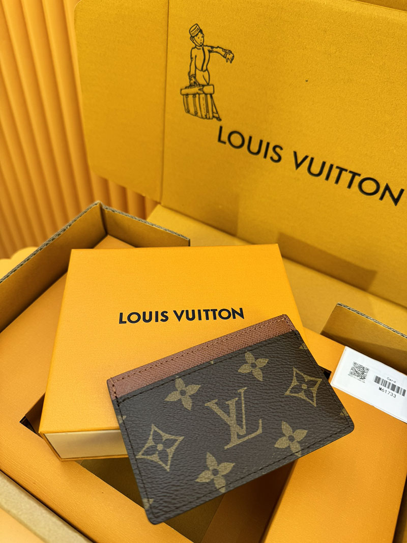 並行輸入品 ルイヴィトン カードケース ポルト カルト・サーンプル M61733 RFID モノグラム ブラウン lv カードケース 薄型 人気 - 画像 (3)
