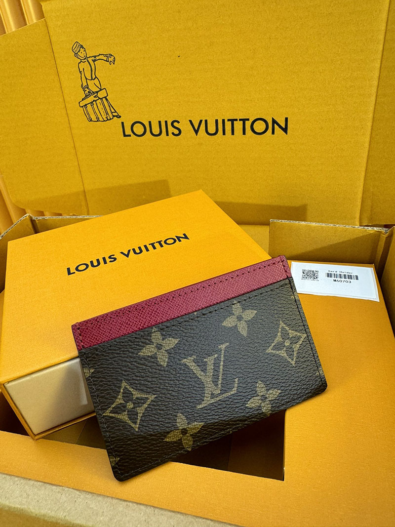 並行輸入品 ルイヴィトン カードケース ポルト カルト・サーンプル M60703 RFID モノグラム フューシャ lv カードケース 薄型 人気 - 画像 (5)