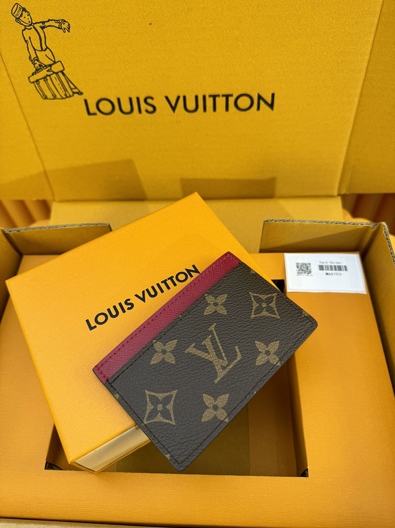 並行輸入品 ルイヴィトン カードケース ポルト カルト・サーンプル M60703 RFID モノグラム フューシャ lv カードケース 薄型 人気 - 画像 (3)