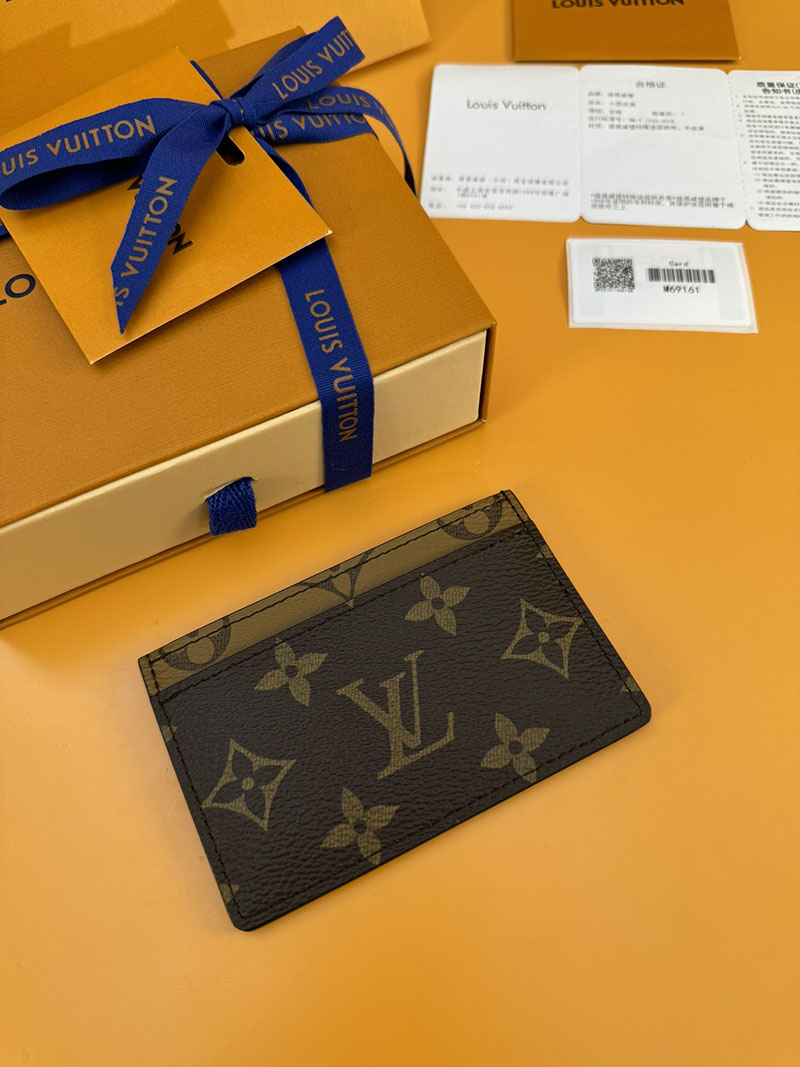 並行輸入品 ルイヴィトン カードケース ポルト カルト・サーンプル M69161 RFID モノグラム ブラウン lv カードケース 薄型 人気 - 画像 (4)