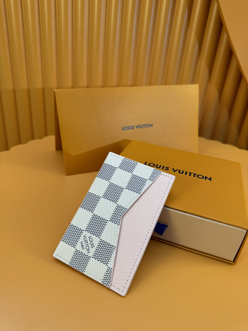 並行輸入品 ルイヴィトン カードケース ポルト カルト・サーンプル N60286 RFID ダミエ ローズ バレリーヌ ピンク ヴィトン 名刺入れ レディース - 画像 (7)