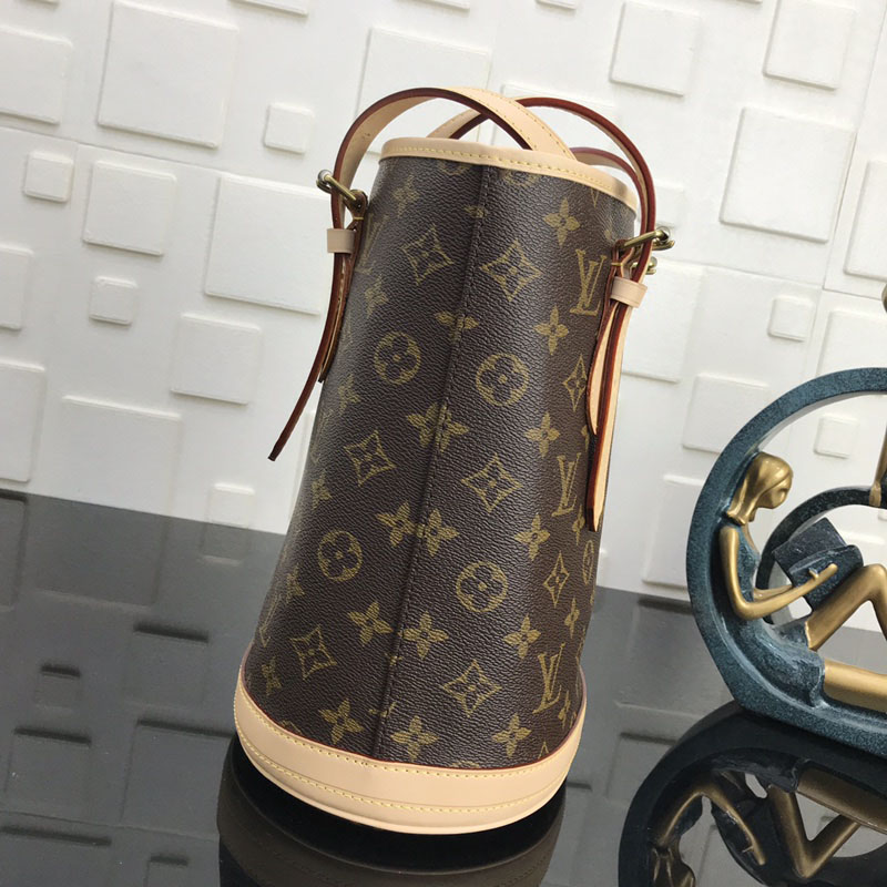 ルイヴィトン モノグラム プチ・バケット ブラウン M42238 モノグラム ゴールド金具 ルイヴィトン モノグラム バッグ 廃盤 - 画像 (9)