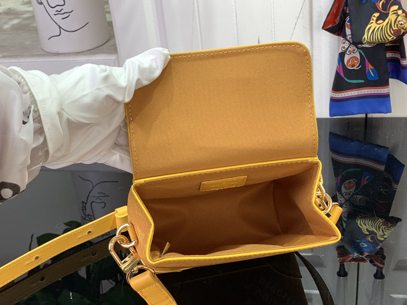 ルイヴィトン ナノ・スティーマー イエロー M12655 モノグラム ゴールド金具 芸能人 愛用 ブランドバッグ メンズ - 画像 (3)