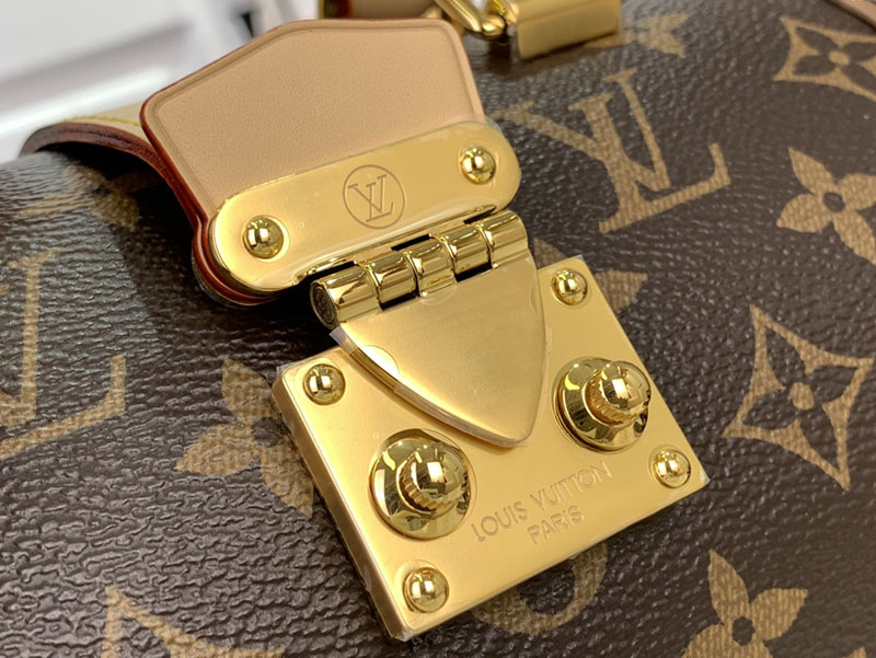 ルイヴィトン スピーディ トランク 20 ブラウン M11154 モノグラム ゴールド金具 ボックスバッグ ショルダー - 画像 (5)