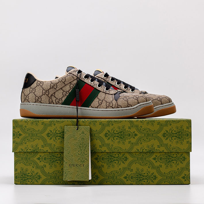 グッチ スニーカー ユニセックス 男女 兼用 2516656 ベージュ&ブラック GUCCI スニーカー お揃い ブランド - 画像 (4)