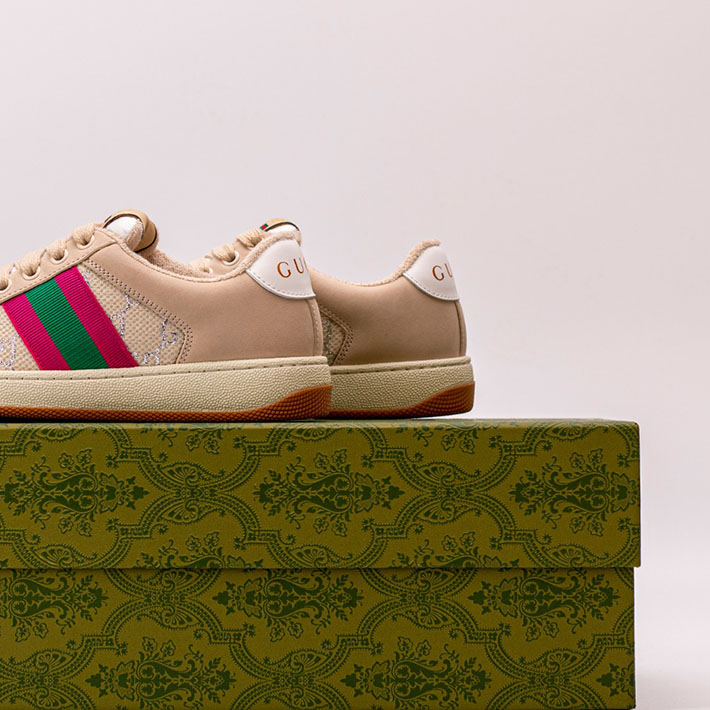グッチ スニーカー ユニセックス 男女 兼用 2516657 ベージュ&ブラウン GUCCI スニーカー お揃い ブランド - 画像 (7)