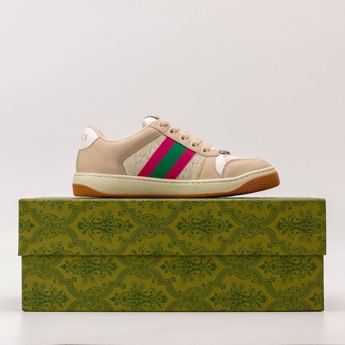グッチ スニーカー ユニセックス 男女 兼用 2516657 ベージュ&ブラウン GUCCI スニーカー お揃い ブランド - 画像 (5)