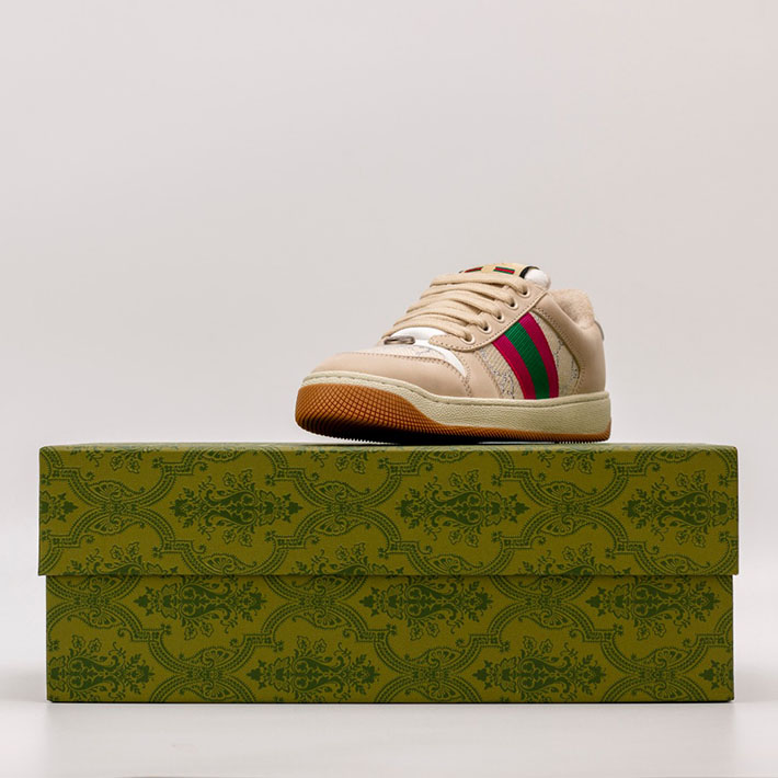 グッチ スニーカー ユニセックス 男女 兼用 2516657 ベージュ&ブラウン GUCCI スニーカー お揃い ブランド - 画像 (4)