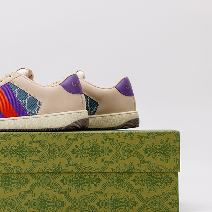グッチ スニーカー ユニセックス 男女 兼用 2516658 ベージュ&ブルー GUCCI スニーカー お揃い ブランド - 画像 (6)
